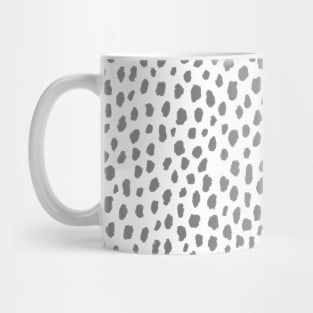 Gray Dalmatian Spots Pattern (gray/white) Mug